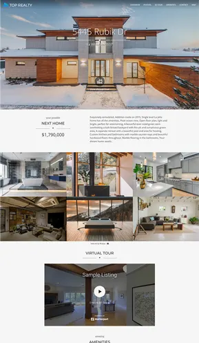 Sample single property website template created with Rela